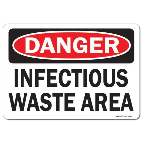 Safety Sign, OSHA Danger, 10